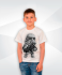 Детская белая футболка с накатом фуликра - 4