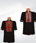 Вишиванка чоловіча короткий рукав чорна фулікра - 2