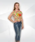Футболка Хвост для девочек короткий рукав накат фуликра - 1