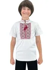 Вишиванка для хлопчика короткий рукав біла фулікра - 2