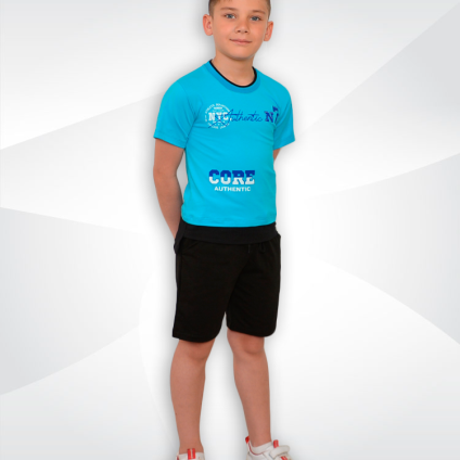 Комплект спортивный для мальчиков (футболка+шорты) накат фуликра