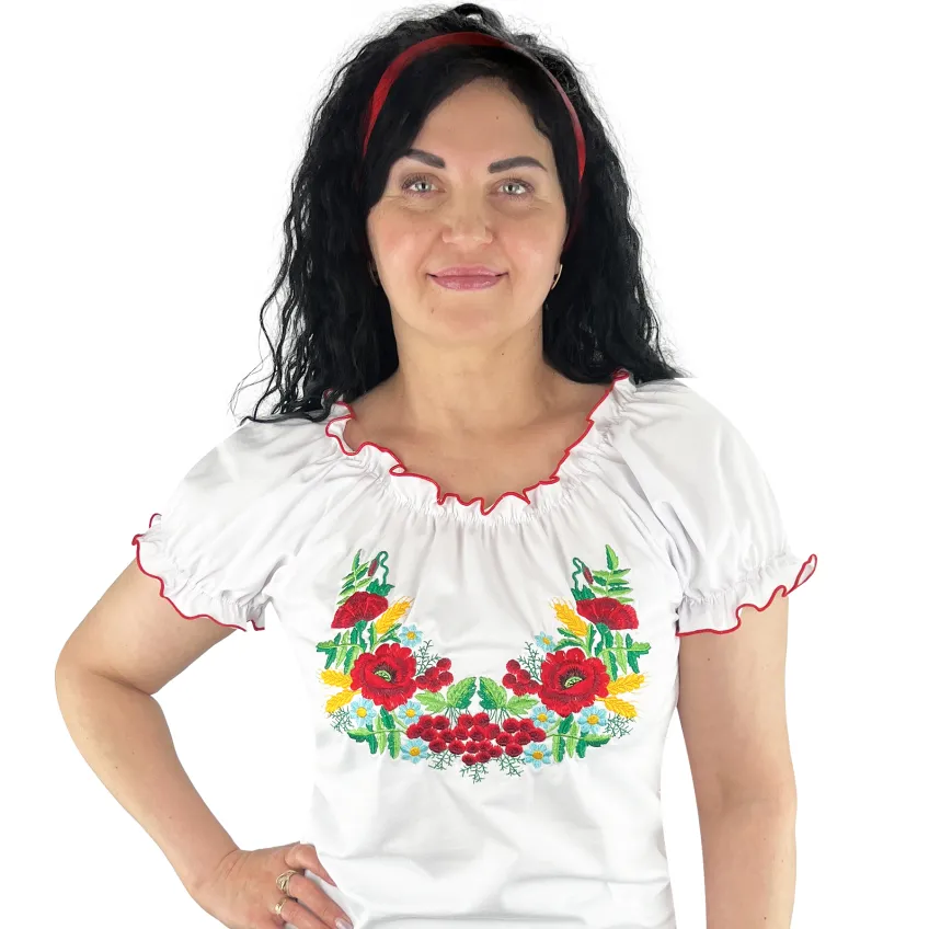Вышиванка женская короткий рукав фуликра