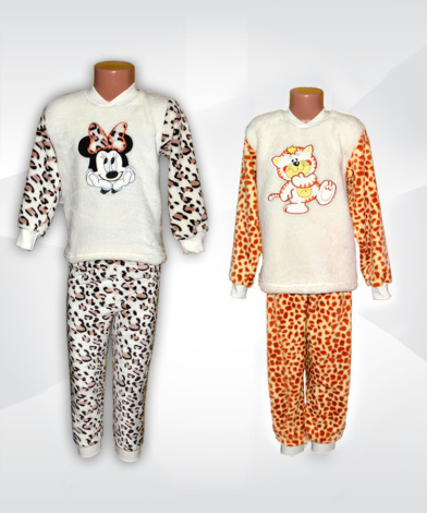 Пижама детская Леопардик велсофт - 1 