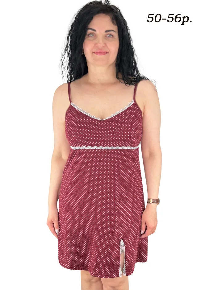 Нічна жіноча сорочка Христина кулір - 1 