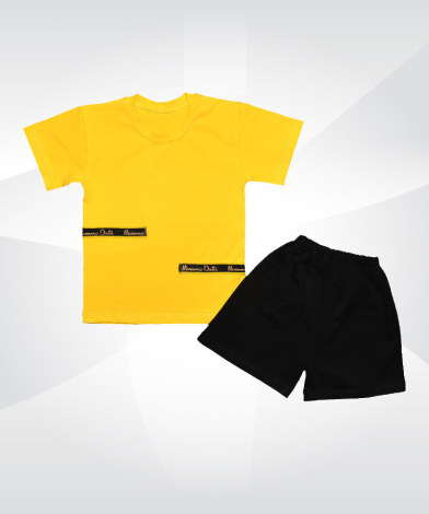 Комплект Мишенька для мальчика (футболка+шорты) фуликра - 1 