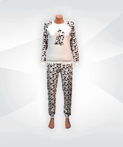 Пижама женская махровая Леопард - 3 