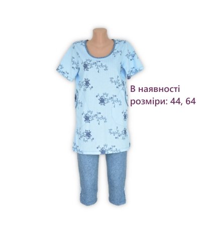 Літній жіночий комплект Орнелла (футболка+бриджі) реактив - 4 